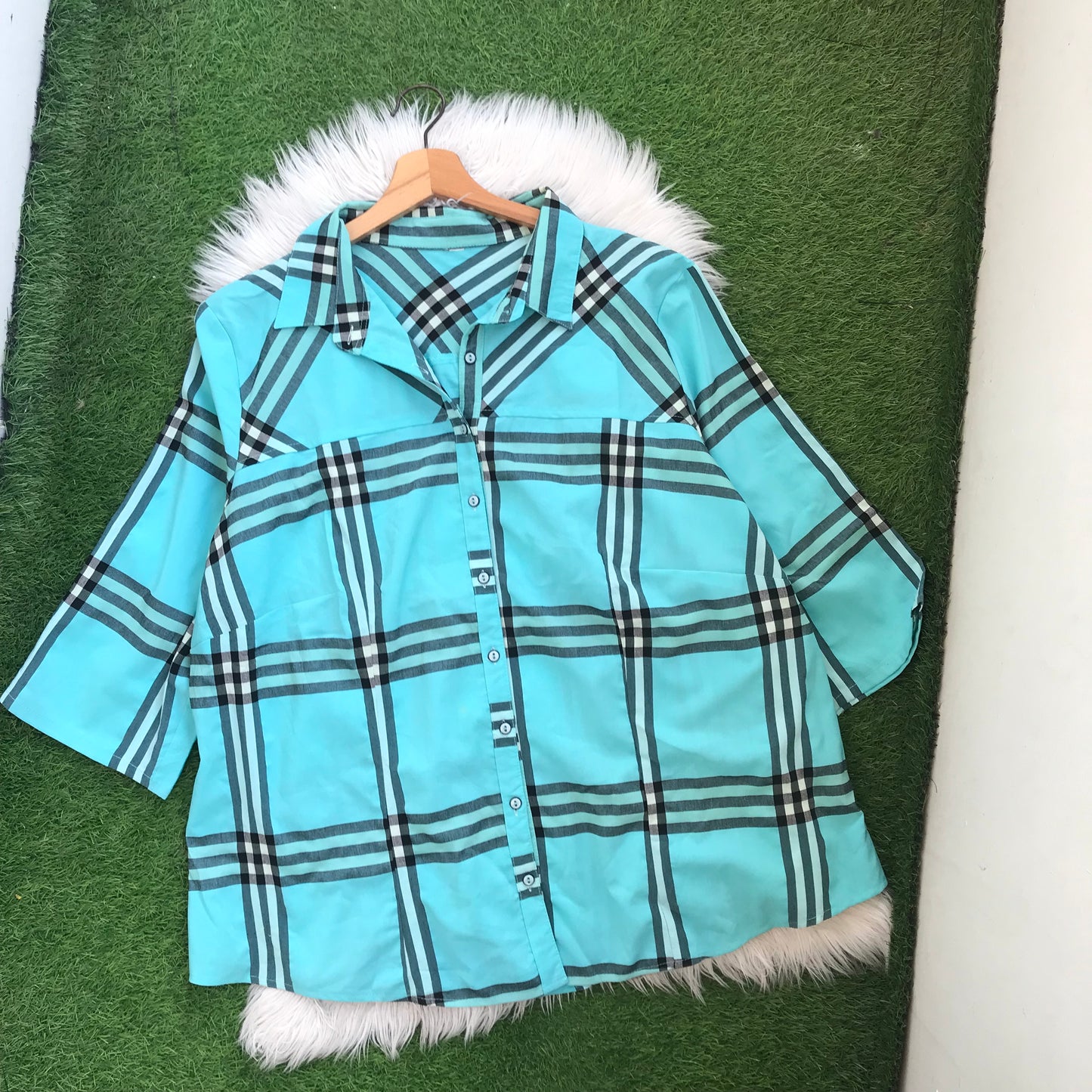 Checkered button down