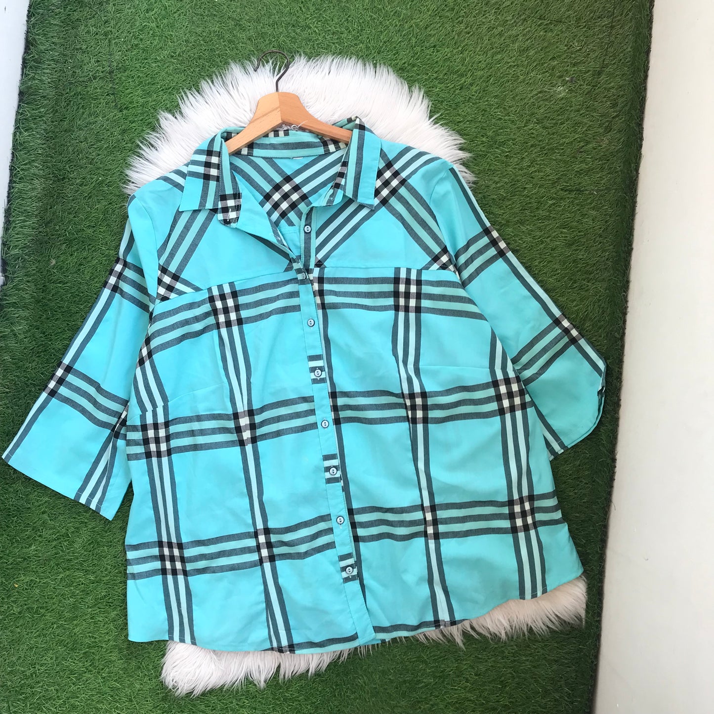 Checkered button down