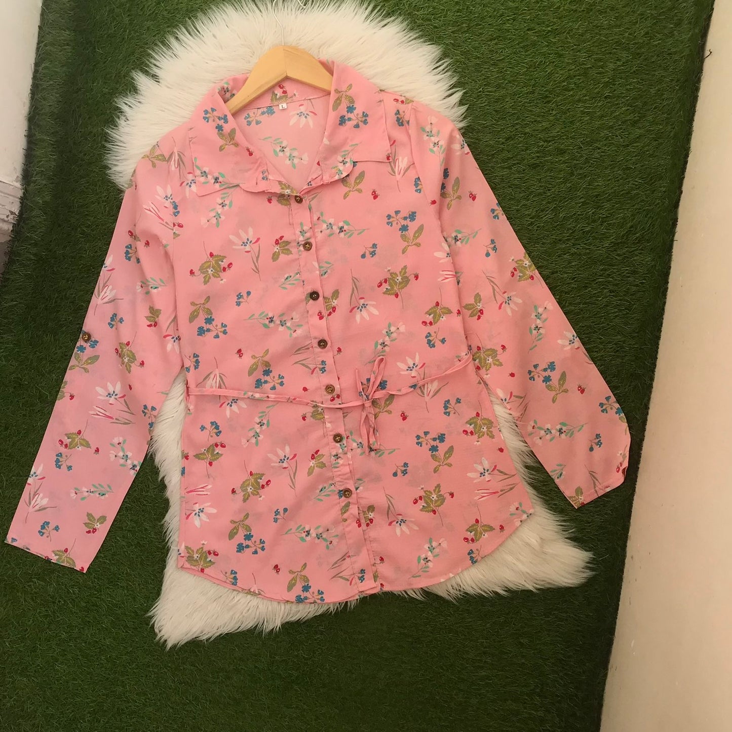 Printed button down