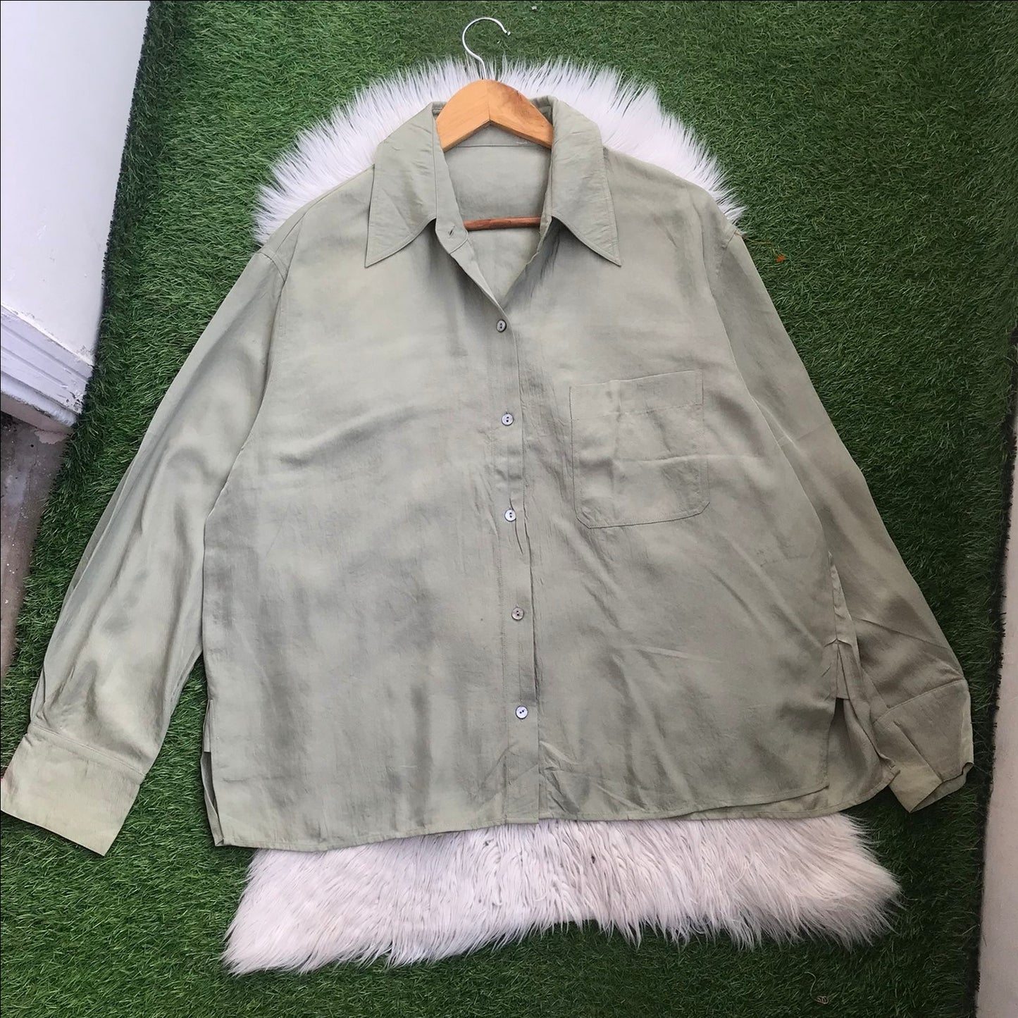 Oversized button down