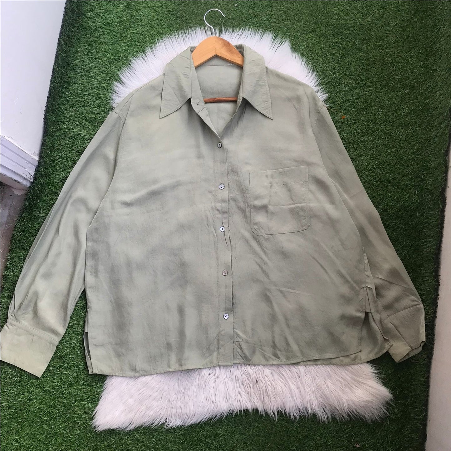 Oversized button down