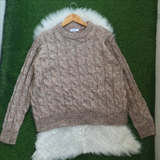 Papaya braided sweater✨