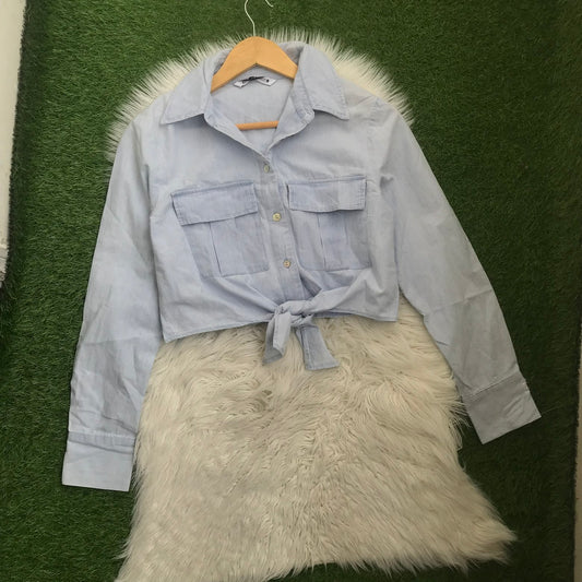 crop button down